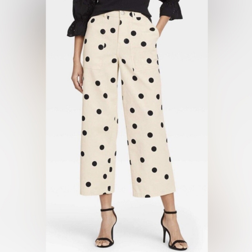 Target Who What Wear polka dot pants Size 10